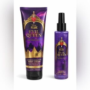 Bath & Body Works Evil Queen DISNEY VILLAINS Body Cream+Diamond Shimmer Mist